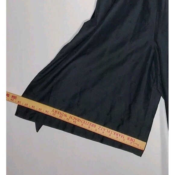 Jack Slote Crop Jumpsuit Large Black Embroidered Tie 60s 70s Vtg - Picture 12 of 13